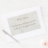 Neutral einfache Marmorkerze Vielen Dank Ihr Produ Rechteckiger Aufkleber (Umschlag)