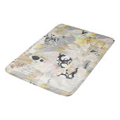 Neutral Elegant Abstract Collage Design Badematte (Schrägansicht)