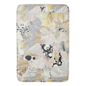 Neutral Elegant Abstract Collage Design Badematte (Vorderseite Vertikal)
