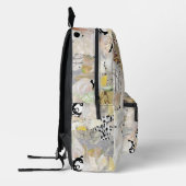 Neutral Elegant Abstract Collage Design Bedruckter Rucksack (Links)