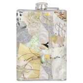 Neutral Elegant Abstract Collage Design Flachmann (Rückseite)