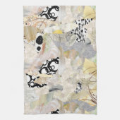 Neutral Elegant Abstract Collage Design Geschirrtuch (Vertikal)