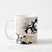 Neutral Elegant Abstract Collage Design Kaffeetasse (Links)