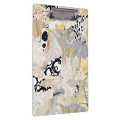 Neutral Elegant Abstract Collage Design Klemmbrett (Rechts)