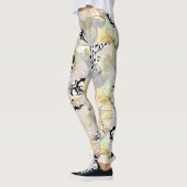 Neutral Elegant Abstract Collage Design Leggings (Links)
