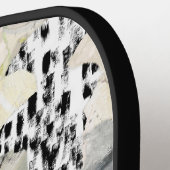 Neutral Elegant Abstract Collage Design Pickleball Schläger (Linke Seite)