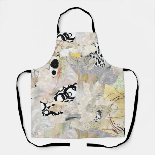 Neutral Elegant Abstract Collage Design Schürze (Vorderseite)