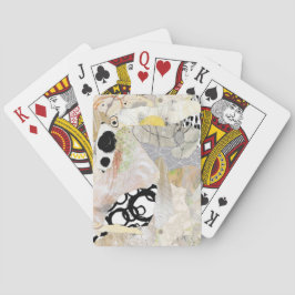 Neutral Elegant Abstract Collage Design Spielkarten