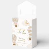 Neutral Elegant Boho Hot Air Ballon Babydusche Geschenkschachtel (Offen)