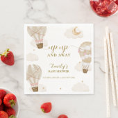 Neutral Elegant Boho Hot Air Ballon Babydusche Serviette (Beispiel)