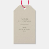 Neutral Elegant Ivory White - Weihnachts-Geschenk- Geschenkanhänger (Vorderseite)
