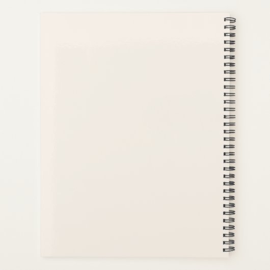 Neutral Elegant Moderner Minimalistischer Monogram Planer (Rückseite)