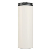 Neutral Elegant Moderner Minimalistischer Monogram Thermosbecher (Rückseite)
