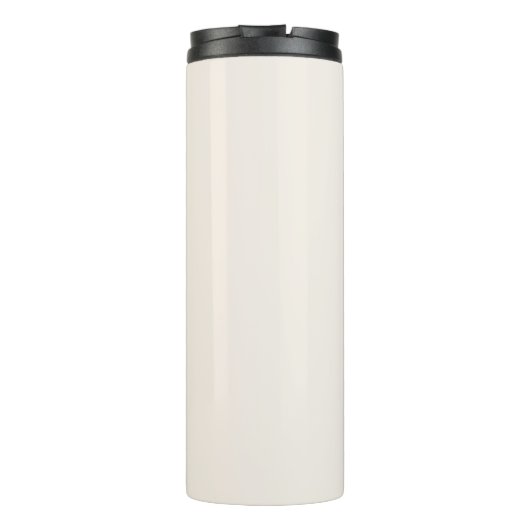 Neutral Elegant Moderner Minimalistischer Monogram Thermosbecher (Rückseite)