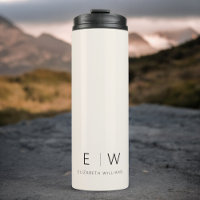 Neutral Elegant Moderner Minimalistischer Monogram