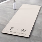 Neutral Elegant Moderner Minimalistischer Monogram Yogamatte