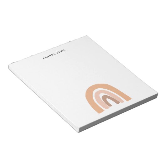 Neutral erthy Pastel Rainbow Notizblock (angewinkelt)