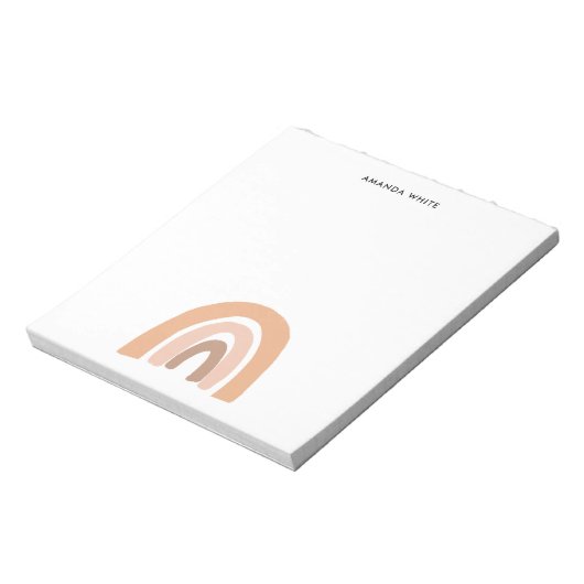 Neutral erthy Pastel Rainbow Notizblock (Rotiert)