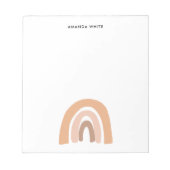 Neutral erthy Pastel Rainbow Notizblock (Vorderseite)