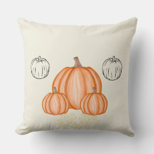 Neutral Fall Pumpkin Pattern Drehkissen Kissen