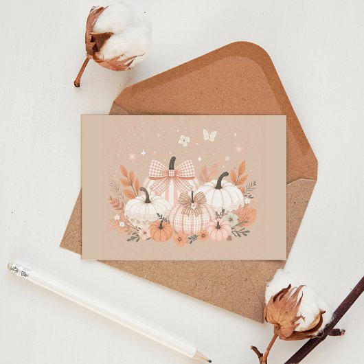 Neutral Fall Pumpkin  Postkarte