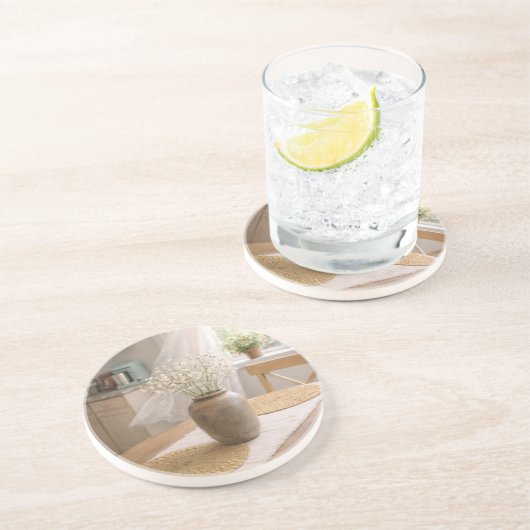  Neutral Farmhouse Floral Coasters Getränkeuntersetzer (Seite)