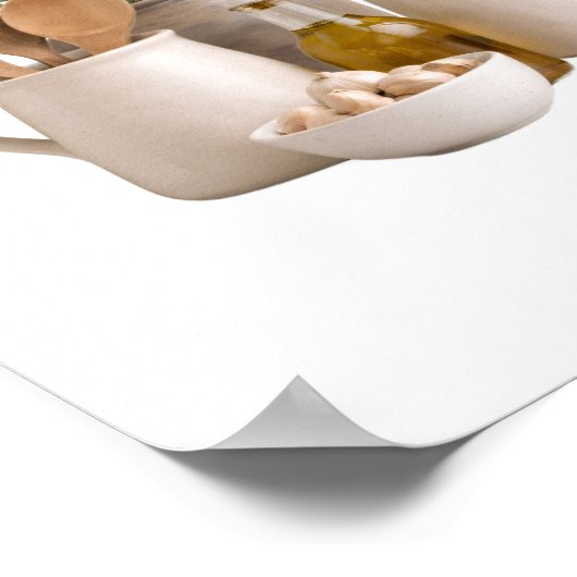 Neutral Farmhouse Kitchen Still Life Frame Ready Poster (Ecke)