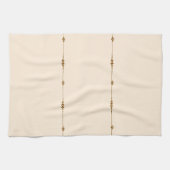 Neutral Farmhouse Kitchen Towel Gold Botanical Geschirrtuch (Horizontal)