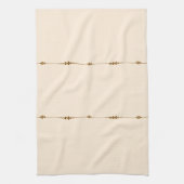 Neutral Farmhouse Kitchen Towel Gold Botanical Geschirrtuch (Vertikal)