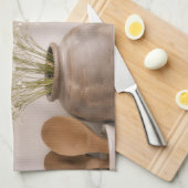 Neutral Farmhouse Kitchen Towel Wildflower Floral Geschirrtuch (Viertel Falte)