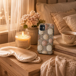 Neutral floral | Beige Hortensien Cottagecore Case-Mate iPhone Hülle