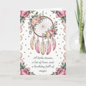 Neutral Floral Bohemian Birthday Karte (Vorderseite)