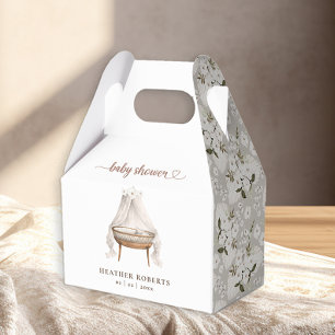 Neutral Floral Boho Baby Shower Fevor Box Geschenkschachtel