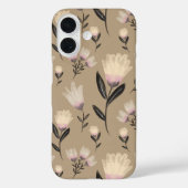 Neutral Floral iPhone Case | Soft Blush Modern Bot (Rückseite)