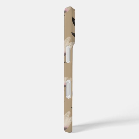 Neutral Floral iPhone Case | Soft Blush Modern Bot (Rückseite / Rechts)