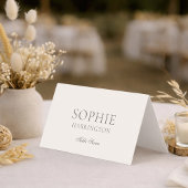 Neutral Floral Wedding Place Cards