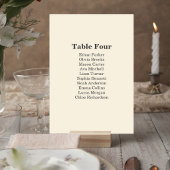 Neutral Floral Wedding Table Number Card Tischnummer
