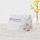 Neutral Floral Willkommen im Team Neuer Mitarbeite Karte (Gelbe Blume)