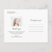 Neutral für das moderne Geschlecht Danke Baby Ankü Postkarte (Rückseite)