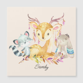 Neutral für niedliche Kleintiere Individuelle Name Magnetkarte