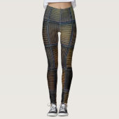 Neutral gefärbter Block-Kord-Look Leggings (Vorderseite)