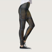 Neutral gefärbter Block-Kord-Look Leggings (Rechts)