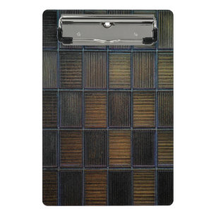 Neutral gefärbter Block-Kord-Look Mini Klemmbrett