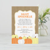 Neutral Gender Pumpkin Baby-Sprinkingeinladung Einladung (Stehend Vorderseite)