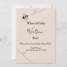 Neutral Gender Reveal Invitations Bee Themed Einladung