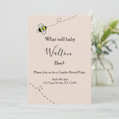 Neutral Gender Reveal Invitations Bee Themed Einladung (Stehend Vorderseite)