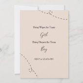 Neutral Gender Reveal Invitations Bee Themed Einladung (Rückseite)
