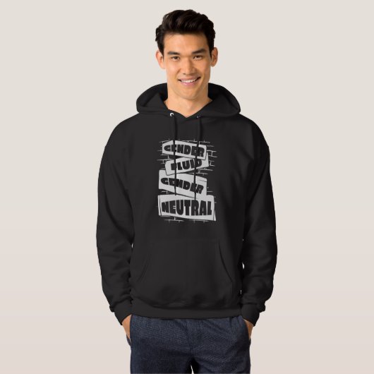 Neutral Genderless Non Binary Pride Gender Fluid Hoodie (Vorne ganz)