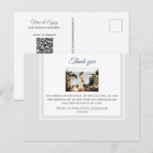 ~ Neutral Generic AP9 Elegante Hochzeit Vielen Dan Postkarte (Vorne/Hinten)