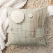 Neutral Geometric Composition Kissen (Decke)